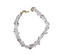 THINCAN Élégant bracelet en tourmaline fait à la main pour femme - Bijou en pierre naturelle - Design baroque - Portable - Pour fête ou mariage