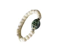 THINCAN Élégant bracelet fait main perles poignet bijoux bracelet céramique texture parfait pour un ami ou un amoureux cadeau