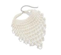 THINCAN Élégant collier de perles baroques avec pompons en maille délicate pour les soirées et les tenues décontractées quotidiennes