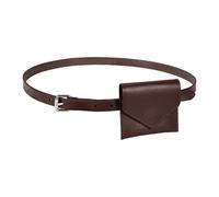 THINCAN Élégant petit sac banane à la mode coréenne Porte-monnaie pour étudiants et femmes professionnelles avec sac ceinture en cuir PU Sac de voyage étudiant, marron foncé, Beauté de masse