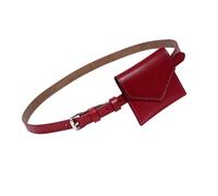 THINCAN Élégant petit sac banane à la mode coréenne Porte-monnaie pour étudiants et femmes professionnelles avec sac ceinture en cuir PU Sac de voyage étudiant, rouge, Beauté de masse