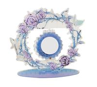 THINCAN Élégant porte-badge rose en acrylique finition broche rotative multicouche organisateur accessoires maison décoration