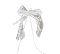 THINCAN Élégant porte-clés nœud papillon ruban pour femmes filles téléphone charme porte-clés pendentif accessoire de mode pour sac à main sac à dos, perle