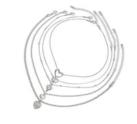 THINCAN Élégante chaîne chauffante en forme de cœur empilable - Multicouche - Bijou en or - Pour tenues décontractées ou formelles - Ensemble de bijoux chauffants au cœur, taille unique, Comme décrit