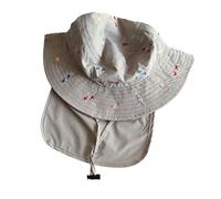 THINCAN Enfants Voyage Chapeau de Plage Chapeaux de Pêcheur avec Rabat de Col Respirant Protection Solaire pour Enfants de 3 à 10 ans Cache-cou Extérieur Chapeau de soleil, f, taille unique