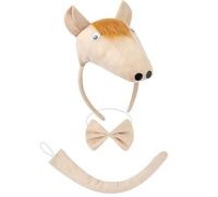 THINCAN Ensemble de costume de souris/cochons/vache/singe/mouton/tyger/chien - Bandeau pour enfants - Halloween - Animaux de Noël - Accessoires de cosplay