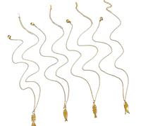 THINCAN Ensemble élégant de bijoux chauffants de poisson - Colliers d'usure confortables et étanches - Idéal pour les excursions à la plage et les occasions spéciales - Collier pendentif poisson