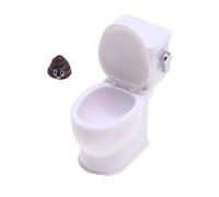 THINCAN Évier interactif Petit WC pour maisons de poupée Échelle 1/12 Ensemble de salle de bain Simulation détaillée Accessoires de décoration de la maison