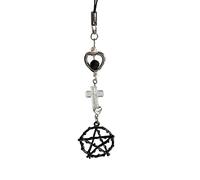 THINCAN Fait à la main Mignon Téléphone Charme Femmes Halloween Bowknot Pendentif Araignée Noire Sangle Cordon Crosed Perles Accessoires Téléphone Pendentif Charme
