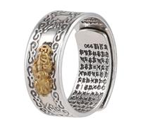 THINCAN Feng Shui Mani Mantra pour la protection de la fortune breloques amulette richesse ouverte porte-bonheur réglable juif bouddhiste argent feng shui pour hommes femmes