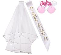 THINCAN Fête de mariage Tulle de mariée Lunettes de soleil Coupes d'épaule Cowboy Cowgirl Accessoires pour femme adulte, Double épaule en forme de cœur