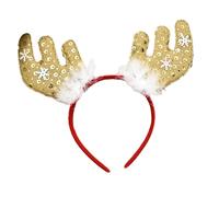 THINCAN Fête de vacances Bandeau à paillettes Merrychristmas Coiffe Père Noël Père Noël/bonhomme de neige Hoop Vacances Fête Adulte Coiffe décorative
