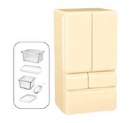 THINCAN Figurine miniature réaliste à double porte pour réfrigérateur pour jeux de rôle pour enfants et fournitures éducatives de la petite enfance