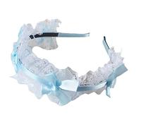 THINCAN Fille Volants Dentelle Cheveux Cerceau avec Ruban Arc Coiffe Mignon Fille Tête Anime Gothique Cosplay Bandeau