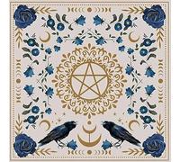THINCAN Flanelle carrée Tarot Coussin de jeu de lettres en tissu Hold d'oracle astrologique Carte de couverture de table Tapis Nappe divine