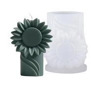 THINCAN Formes de bougies en forme de cylindre de fleur en forme de cylindre de fleur en relief pour résine époxy