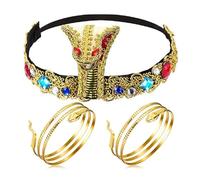 THINCAN Golden Snakes Cosplay Bandeau gothique Party Costume Accessoires Cheveux Hoop Egyptien Serpent