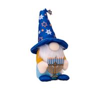 THINCAN Hanukkah Poupées gnomes pour festival juif Fait à la main Peluche Hanoukah Poupées naines scandinaves Décorations de table