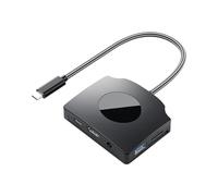 THINCAN Hub USB C avec 2 écrans USB 3.0 pour ordinateur portable, station d'accueil HDTV, lecteur de carte de puissance, convertisseur portable