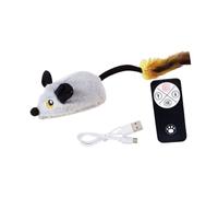 THINCAN Jeu interactif pour chat - Souris - Jouet de souris amusant - Jouet électrique pour chats - Télécommande d'intérieur - Télécommande pour chats