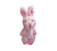 THINCAN Jolie poupée de lapin en peluche ornement porte-clés pendentif sac à dos accessoires pour femmes filles bijoux bricolage