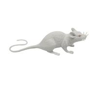 THINCAN Jouet couineur pour rat pour animaux de compagnie - Jouet réaliste pour jeu interactif et Halloween - Accessoires de photographie drôles - Fausse souris noire
