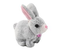 THINCAN Jouet électrique en peluche lapin pour enfants Simulation Chanter Lapin Jouet Aboiement Lapin Bébé Crawing Jouet éducatif Cadeau pour tout-petit
