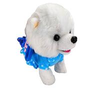 THINCAN Jouet en peluche pour chien pour bébé - Laisse d'apprentissage - Jouet pour chien - Chant interactif et marche - Jouet animal pour enfants