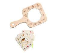 THINCAN Kit de découverte d'animaux sauvages en bois avec guide illustré pour le développement cognitif des enfants Coffret cadeau pour enfants Exploration en plein air