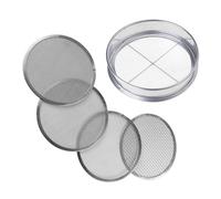 THINCAN Kit de sifter de jardin en acier inoxydable de 20,32 cm de diamètre, avec 4 tailles de filet, pour un dépistage polyvalent du sol