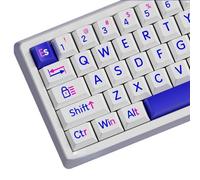 THINCAN KLEINS Blue 125Keys Hauteur d'origine Keycap Dye Sublimations PBTS Caps de clé pour clavier mécanique 60 80 61