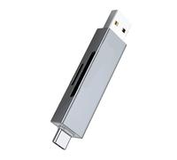THINCAN Lecteur de carte mémoire USB / type C compact Lecteur de carte USB pour cartes mémoire Compatibilité générale pour les fichiers photo Double mémoire Lecteur TF