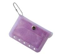 THINCAN Lot de 10 étuis transparents pour cartes à 5 compartiments - Boîtes de rangement étanches pour cartes, billets, pièces - PP, pourpre, Taille unique