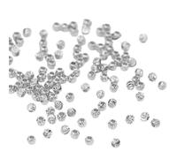THINCAN Lot de 100 perles d'espacement rondes de 3 à 6 mm pour bracelet, collier, bijoux - Les perles de couleur dorée et argentée séparateurs sont des accessoires de bricolage