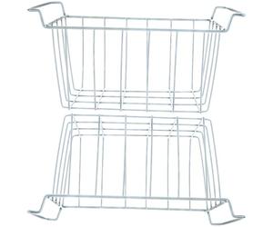 THINCAN Lot de 2 bacs de rangement en métal pour congélateur - Sans paniers de câbles déformables - Avec surfaces lisses - Pour un nettoyage facile - Économisez de l'espace de congélation