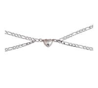 THINCAN Lot de 2 colliers avec pendentif en forme de cœur pour amoureux - Forte distance magnétique - Pour petite amie, hommes et femmes