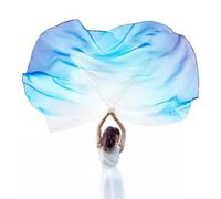 THINCAN Lot de 2 drapeaux de danse en demi-cercle avec tiges évolutives pour bannières de danse d'église, faciles à utiliser pour les accessoires Semicircle Wing