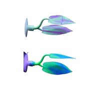 THINCAN Lot de 2 réservoirs de poisson en silicone réalistes décoratifs double couche Bettas Feuilles reposantes Sûre et légère Accessoires d'aquarium Habitats naturels Aquarium Plante