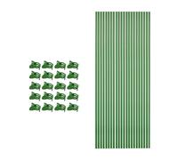 THINCAN Lot de 22 supports de plantes flexibles avec clip - En métal - Résistant aux intempéries - Pour jardinière de jardin - Inserts de jardin flexibles avec clip sûr