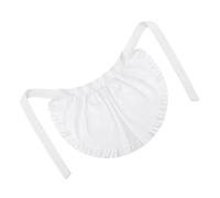 THINCAN Lot de 3 costumes coloniaux d'Halloween - Bonnet blanc, écharpe, tablier, accessoire de costume de pèlerin pour femme