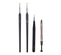 THINCAN Lot de 4 kits de lubrification pour clavier comprenant une pince à épiler à 4 griffes Lubrifiant Grabber Lubrifiant pour clavier personnalisé, outils lubrifiants pour claviers personnalisés.