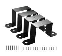 THINCAN Lot de 4 pinces efficaces pour clôture de pont en bois avec revêtement noir pour un soutien structurel efficace