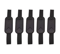 THINCAN Lot de 5 étuis à crayons avec bandes élastiques réglables - En cuir - Organiseur pour carnet - Pour couverture rigide, Noir