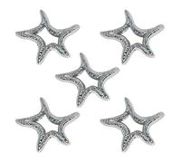 THINCAN Lot de 5 pendentifs en forme d'étoile creuse, cinq points, charme étoile, bijoux dangle, fournitures pour colliers, bracelets, boucles d'oreilles, pendentifs à cinq points pour la fabrication