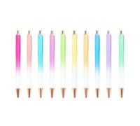 THINCAN Lot de 7, 8, 10 stylos à bille rétractables, en métal, signature, pour bureau, affaires, invités, inscription, style bouton poussoir