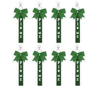 THINCAN Lot de 8 porte-clés élégants à paillettes pour pom-pom girl Accessoires Pierres Ressources Jubilation Bowknot Ruban Sports Team Spirit Cadeaux Bowknot Keychain, vert, taille unique