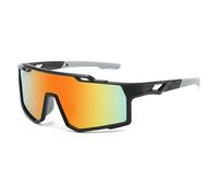 THINCAN Lunettes de soleil légères de sport d'extérieur unisexes avec filtre coloré pour le cyclisme, les activités de pêche, lunettes de soleil confortables pour la course à pied, Black Frame Red