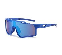 THINCAN Lunettes de soleil légères de sport d'extérieur unisexes avec filtre coloré pour le cyclisme, les activités de pêche, lunettes de soleil confortables pour la course à pied, Blue Frame Blue