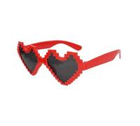 THINCAN Lunettes de soleil pixel cœur pour adolescentes filles fête drôle tendance carnival mariage pour adultes Photographie décors