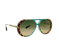 THINCAN Lunettes de soleil tendance avec cadre en polycarbonate Design à double faisceau Lunettes confortables pour adultes Protection solaire en plein air, Cadre vert léopard, Taille unique